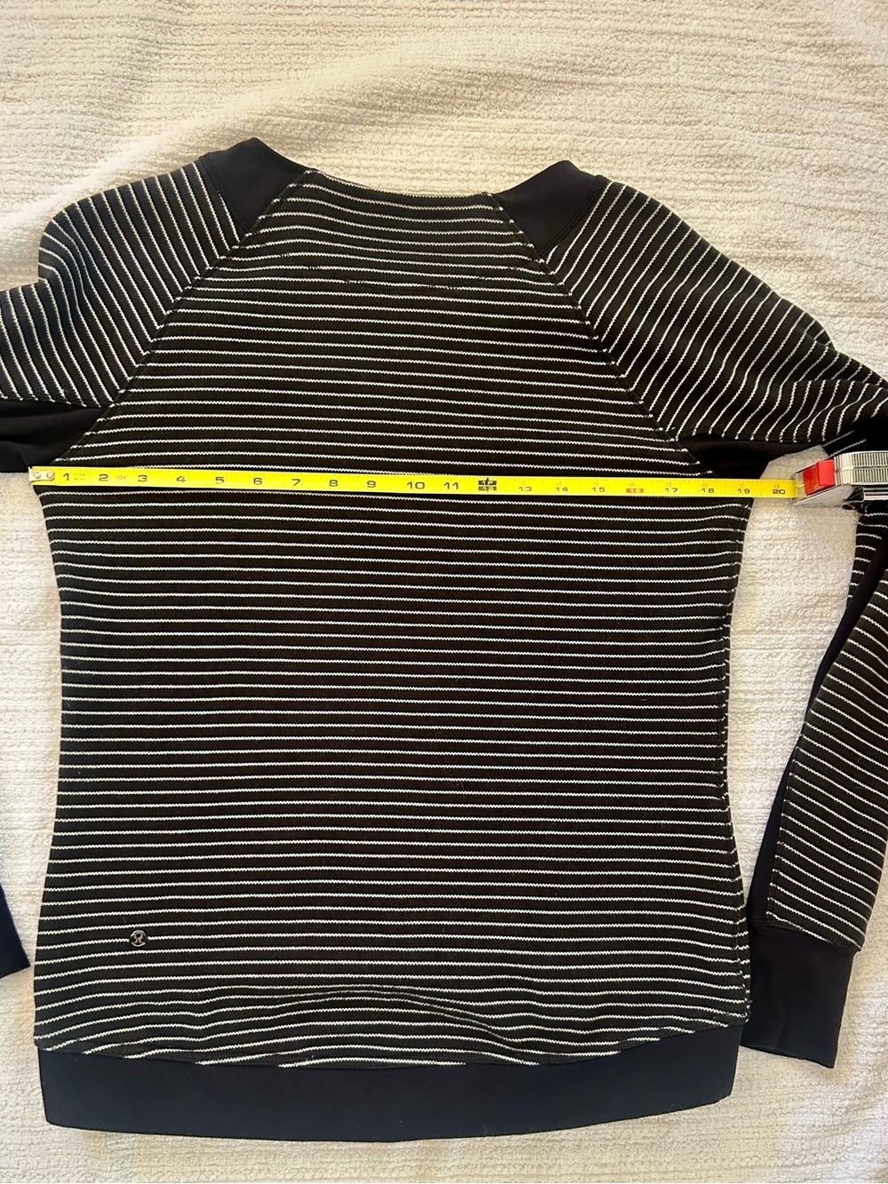 lululemon athletica Fleet Street Pullover - Black & White Stripe - Picture 9 of 10